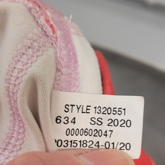 Under Armour HeatGear Pink Grey White Printed Crop Leggings - Picture 4 of 5